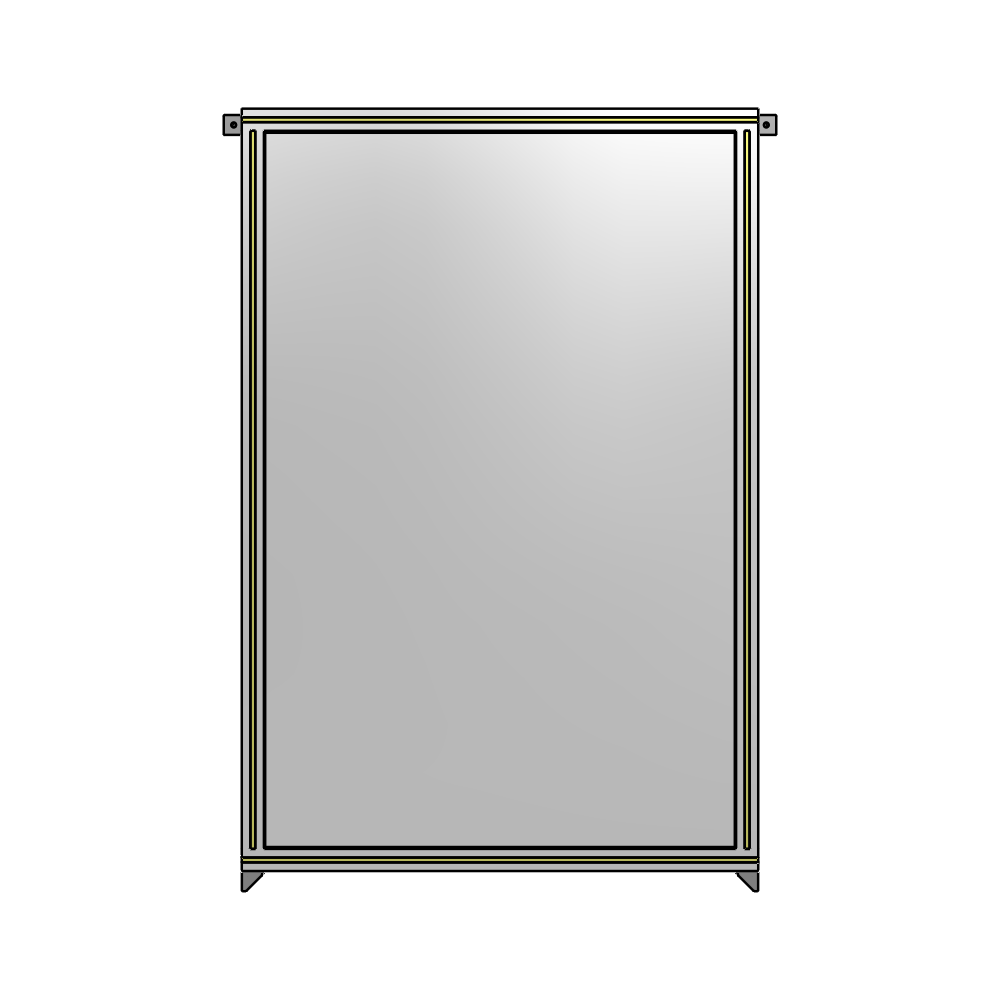 A4-1700-1050-0150-TYPZK SINGLE PANEL-NO LEGS WITH TIE PLATES AND ANGLE 1700MM X 1050MM 1/4" POLYCARBONATE, AS A KIT
