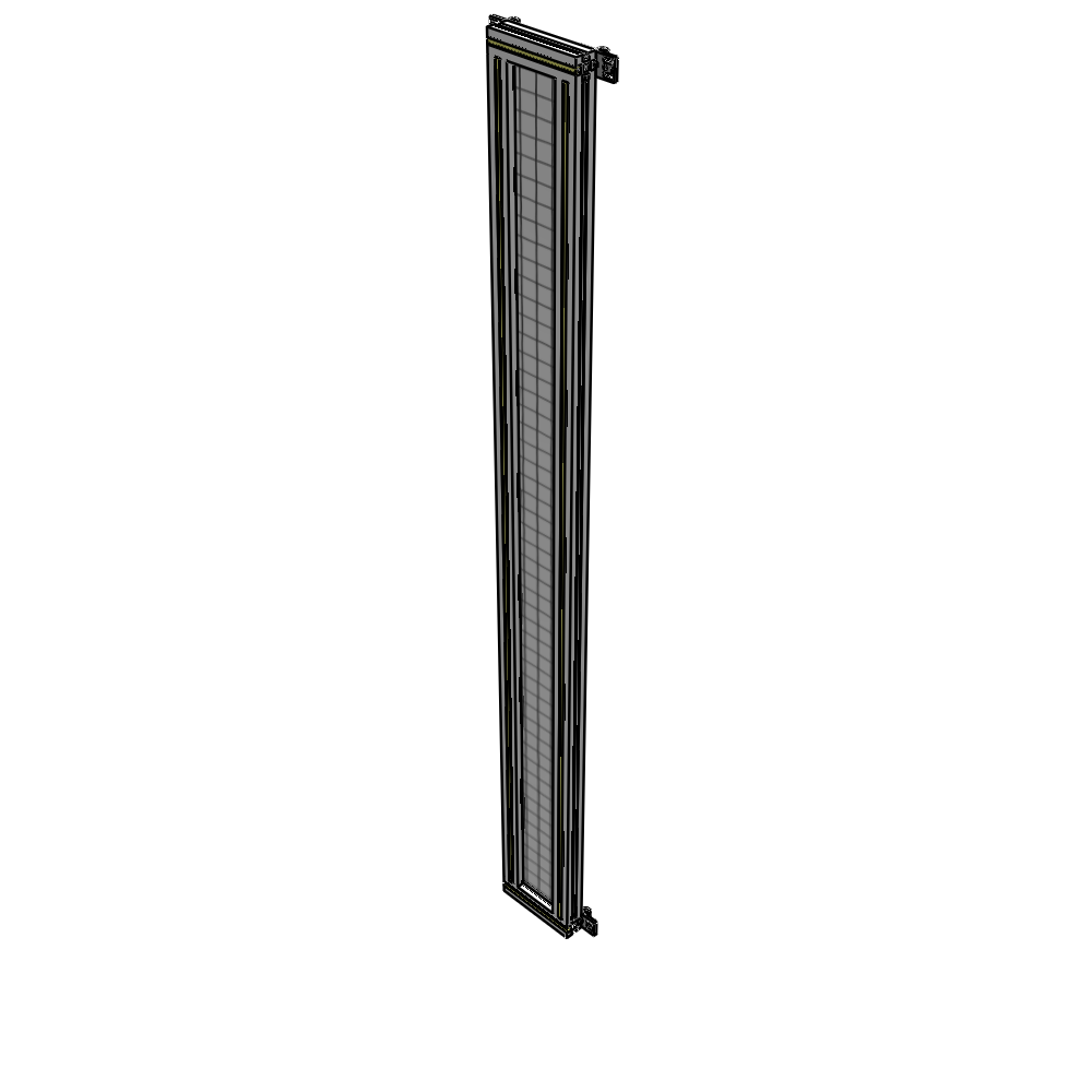 A4-2135-0200-0150-HYMZK SINGLE PANEL-NO LEGS WITH HINGES 2135MM X 200MM 1" MESH, AS A KIT