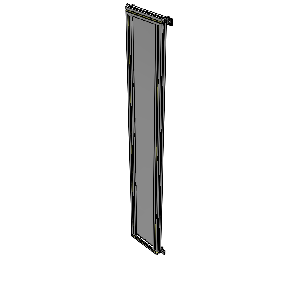 A4-2135-0300-0150-HYPZA SINGLE PANEL-NO LEGS WITH HINGES 2135MM X 300MM 1/4" POLYCARBONATE, FULLY ASSEMBLED