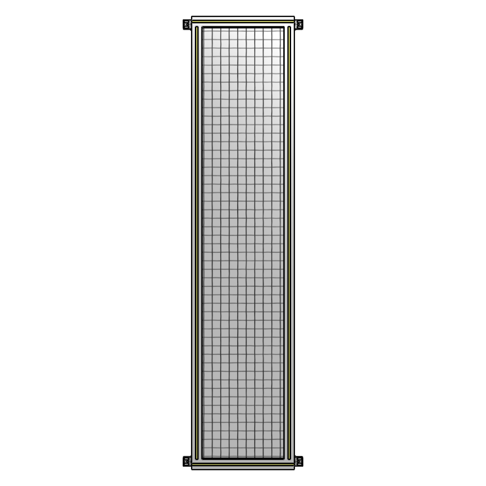 A4-2135-0450-0150-HYMZK SINGLE PANEL-NO LEGS WITH HINGES 2135MM X 450MM  1" MESH, AS A KIT