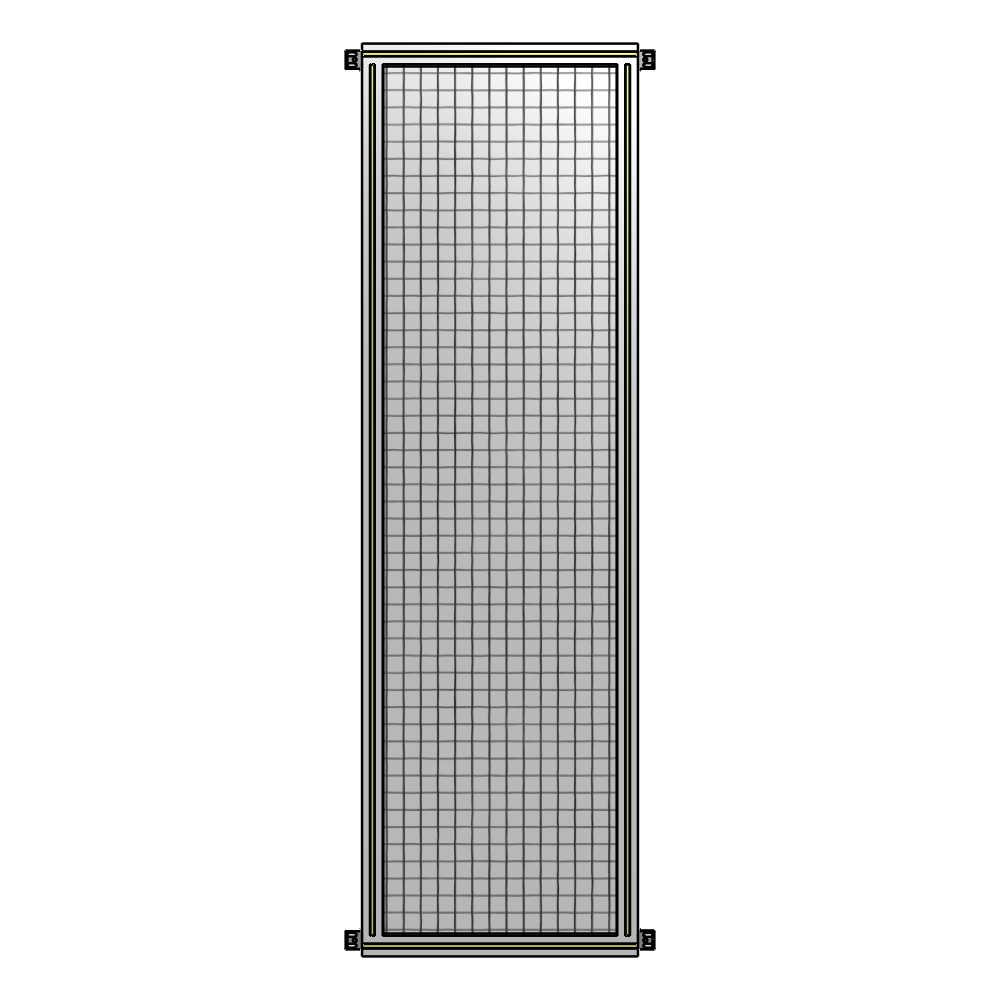 A4-2135-0600-0150-HYMZA SINGLE PANEL-NO LEGS WITH HINGES 2135MM X 600MM 1" MESH, FULLY ASSEMBLED