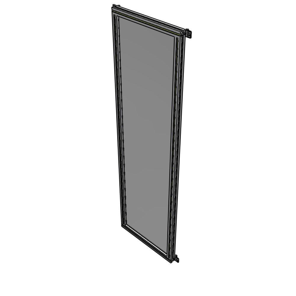 A4-2135-0600-0150-HYPZA SINGLE PANEL-NO LEGS WITH HINGES 2135MM X 600MM 1/4" POLYCARBONATE, ASSEMBLED