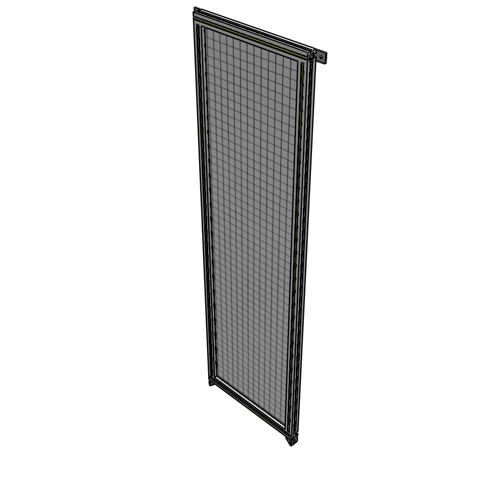 A4-2135-0600-0150-TYMZA SINGLE PANEL-NO LEGS WITH TIE PLATES AND ANGLE 2135MM X 600MM  1" MESH, FULLY ASSEMBLED