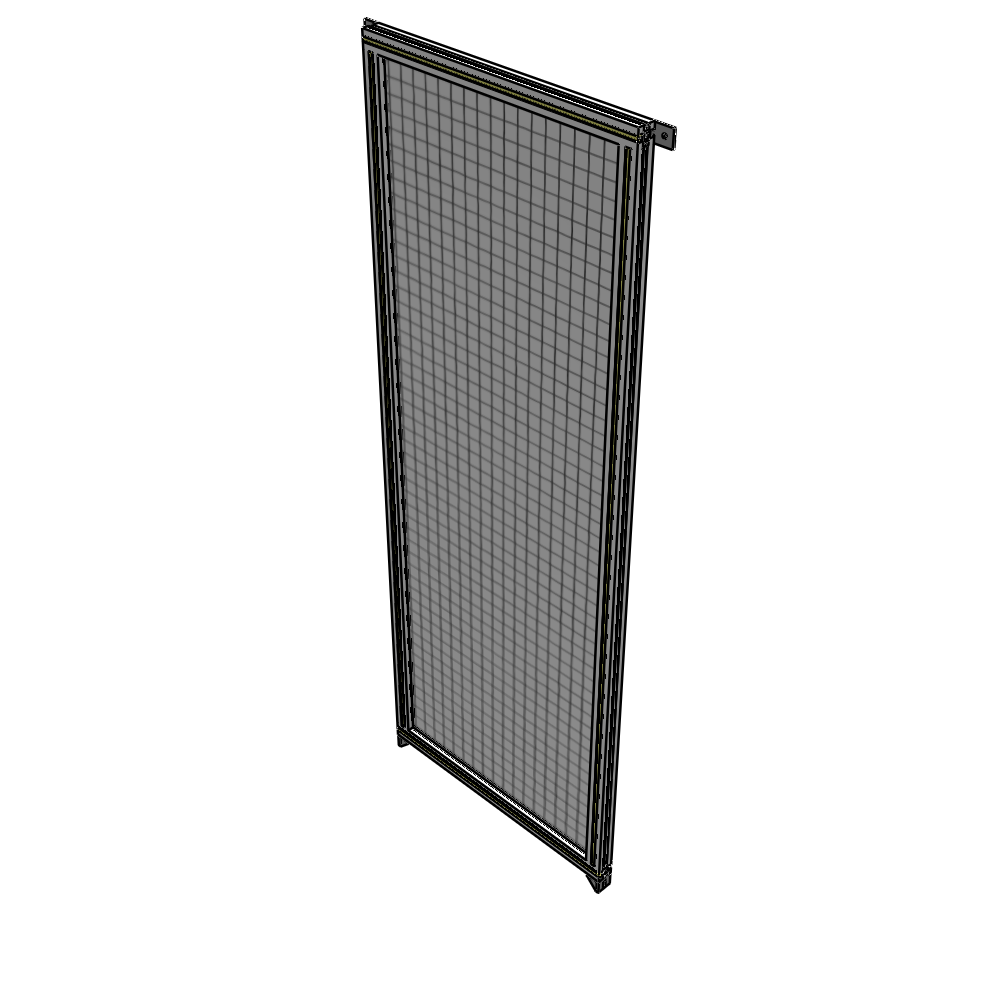 A4-2135-0750-0150-TYMZA SINGLE PANEL-NO LEGS WITH TIE PLATES AND ANGLE 2135MM X 750MM  1" MESH, FULLY ASSEMBLED