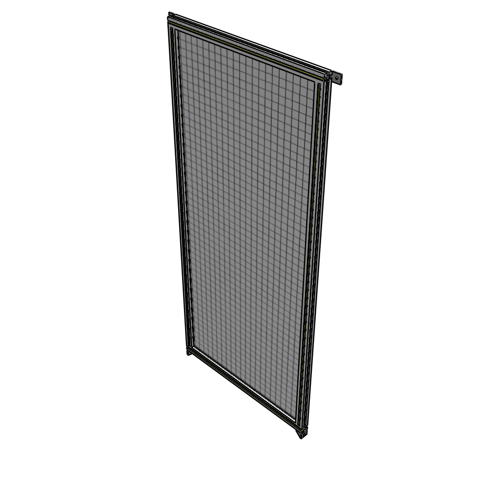 A4-2135-0900-0150-TYMZA SINGLE PANEL-NO LEGS WITH TIE PLATES AND ANGLE 2135MM X 900MM 1" MESH, FULLY ASSEMBLED