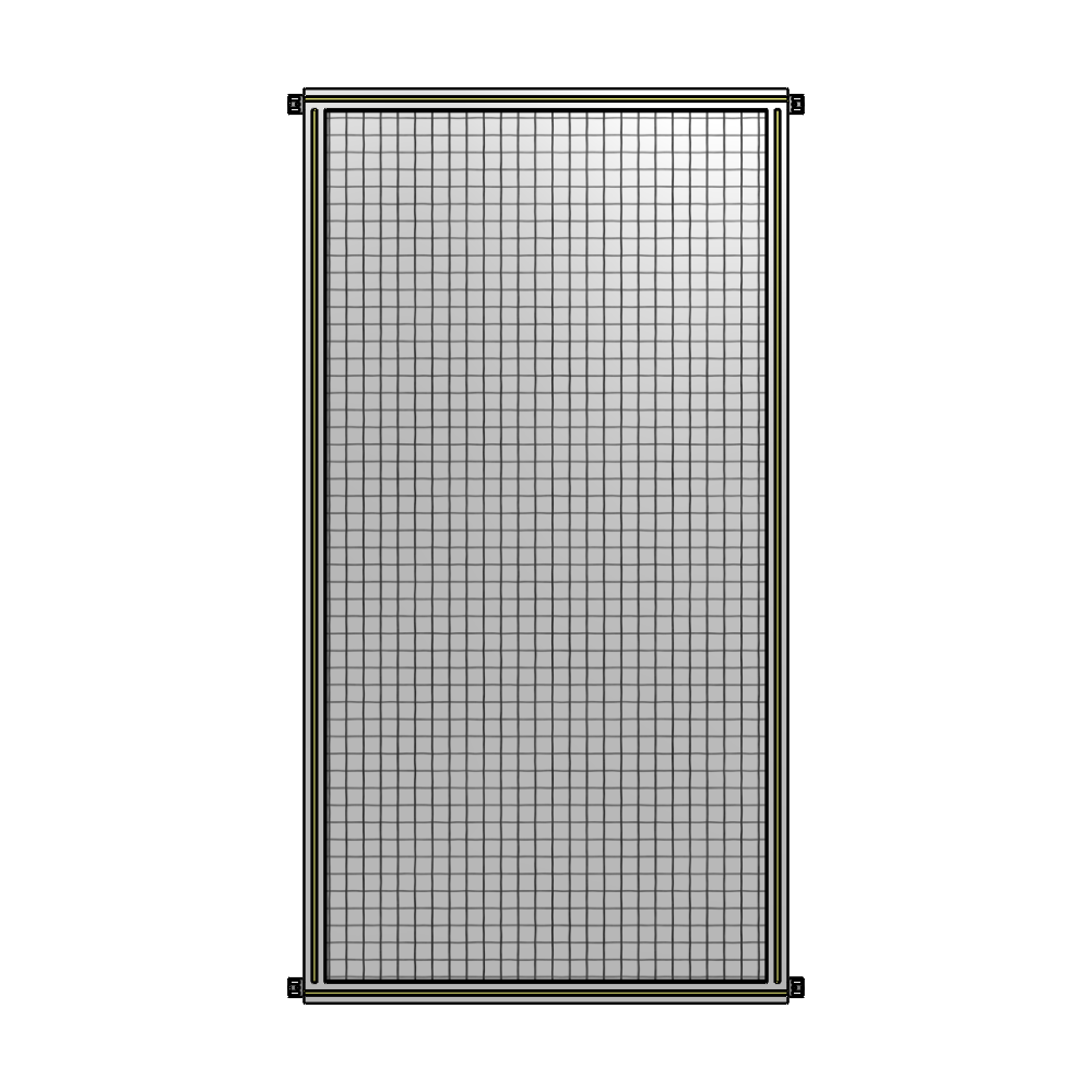 A4-2135-1050-0150-HYMZK SINGLE PANEL-NO LEGS WITH HINGES 2135MM X 1050MM  1" MESH, AS A KIT
