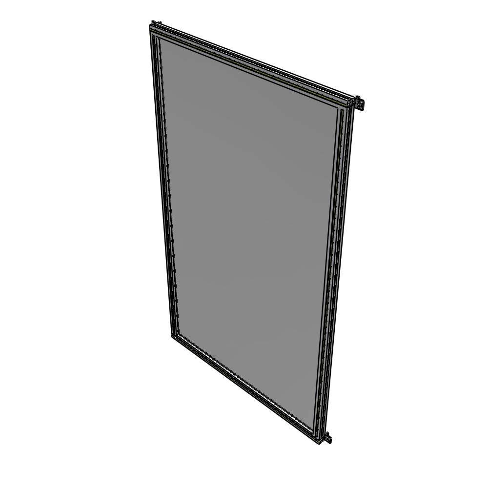 A4-2135-1200-0150-HYPZK SINGLE PANEL-NO LEGS WITH HINGES 2135MM X 1200MM  1/4" POLYCARBONATE, AS A KIT