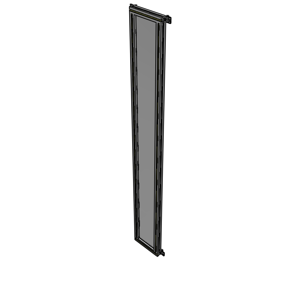 A4-2400-0300-0150-HYPZK SINGLE PANEL-NO LEGS WITH HINGES 2400MM X 300MM  1/4" POLYCARBONATE, AS A KIT