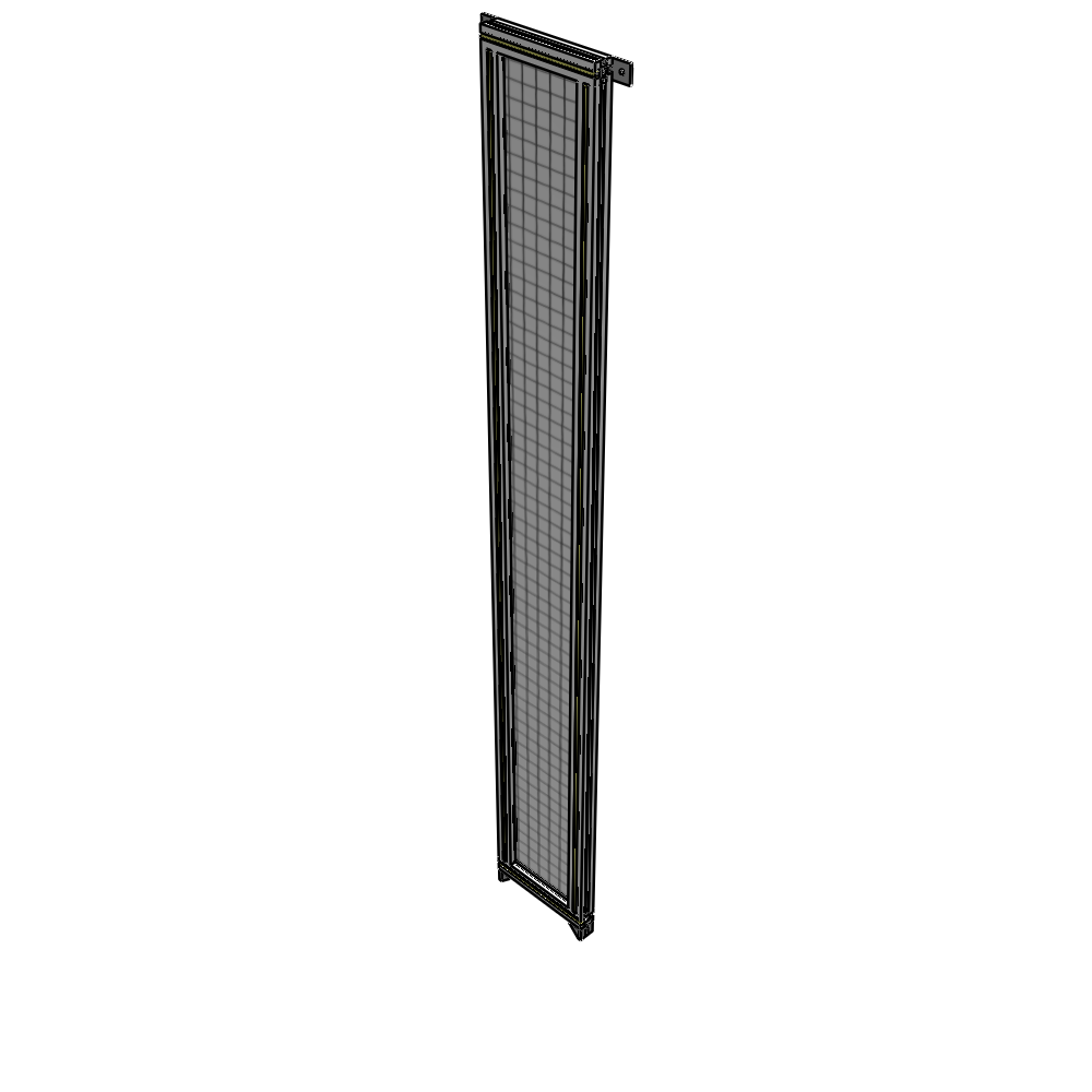 A4-2400-0300-0150-TYMZK SINGLE PANEL-NO LEGS WITH TIE PLATES AND ANGLE 2400MM X 300MM  1" MESH, AS A KIT