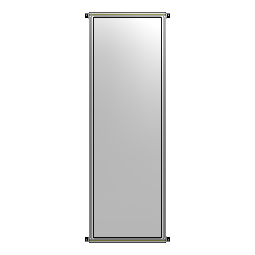 A4-2400-0750-0150-HYPZA SINGLE PANEL-NO LEGS WITH HINGES 2400MM X 750MM  1/4" POLYCARBONATE, ASSEMBLED