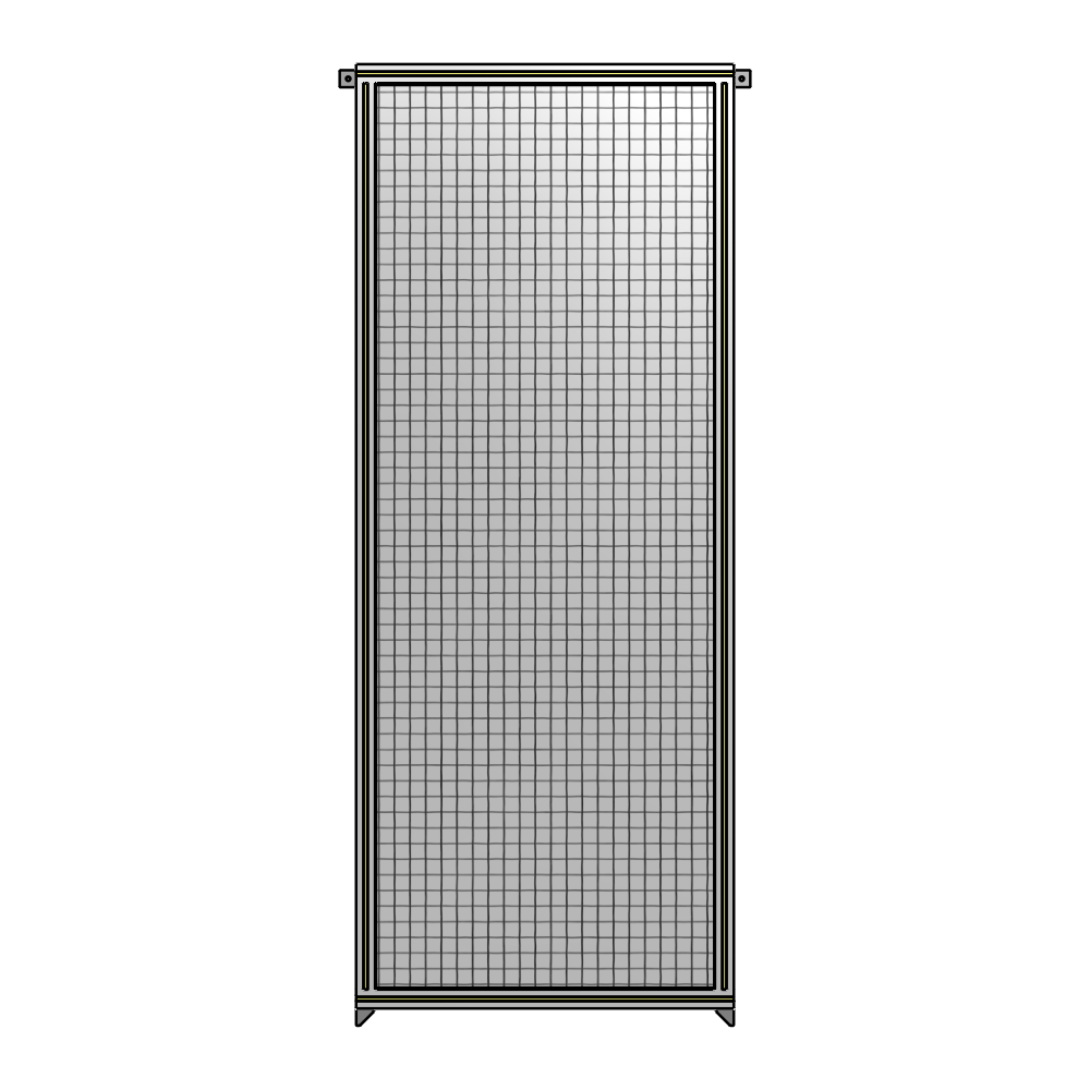 A4-2400-0900-0150-TYMZK SINGLE PANEL-NO LEGS WITH TIE PLATES AND ANGLE 2400MM X 900MM  1" MESH, AS A KIT