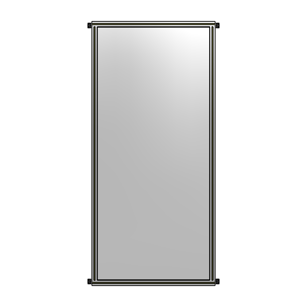 A4-2400-1050-0150-HYPZA SINGLE PANEL-NO LEGS WITH HINGES 2400MM X 1050MM  1/4" POLYCARBONATE, FULLY ASSEMBLED