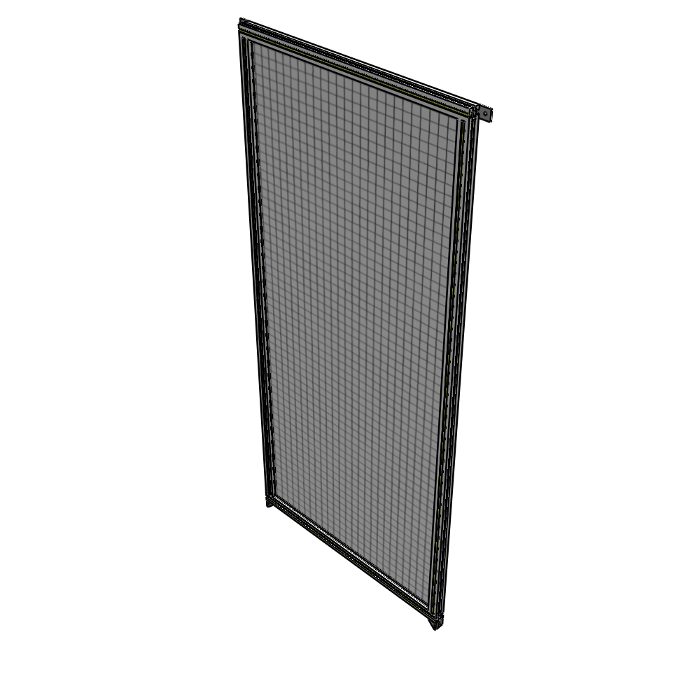 A4-2400-1050-0150-TYMZA SINGLE PANEL-NO LEGS WITH TIE PLATES AND ANGLE 2400MM X 1050MM  1" MESH, FULLY ASSEMBLED