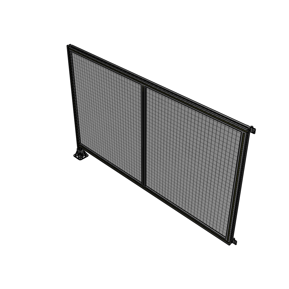 B1-1400-2200-0150-HYMFA DOUBLE PANEL-LEG ON LEFT, HINGE ON RIGHT 1400MM X 2200MM 1" MESH, FULLY ASSEMBLED
