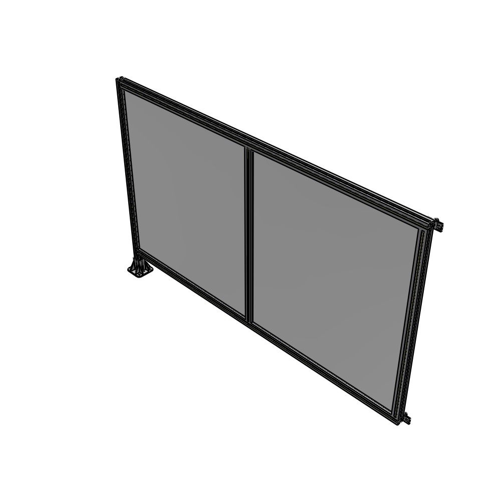 B1-1400-2200-0150-HYPFK DOUBLE PANEL-LEG ON LEFT, HINGE ON RIGHT 1400MM X 2200MM 1/4" POLYCARBONATE, AS A KIT