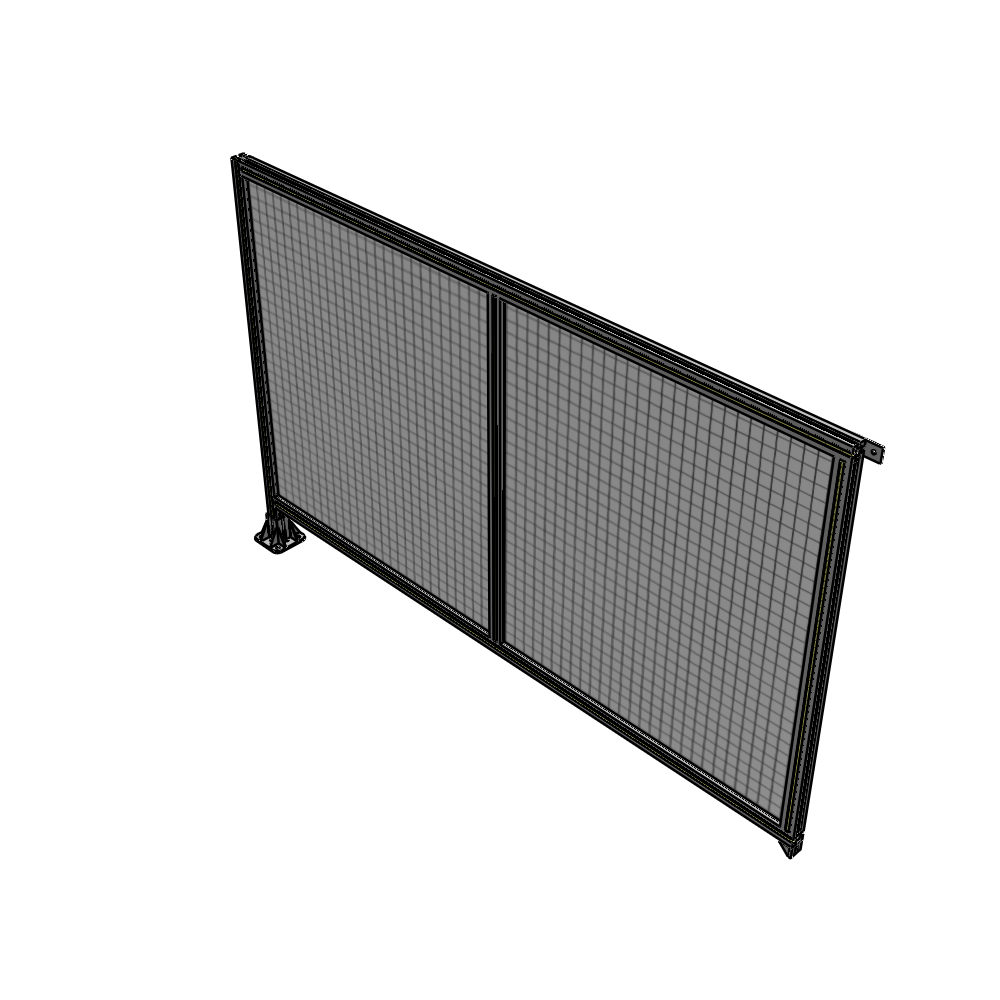 B1-1400-2200-0150-TYMFA DOUBLE PANEL-LEG ON LEFT, TIE PLATE AND ANGLE ON RIGHT 1400MM X 2200MM  1" MESH, FULLY ASSEMBLED