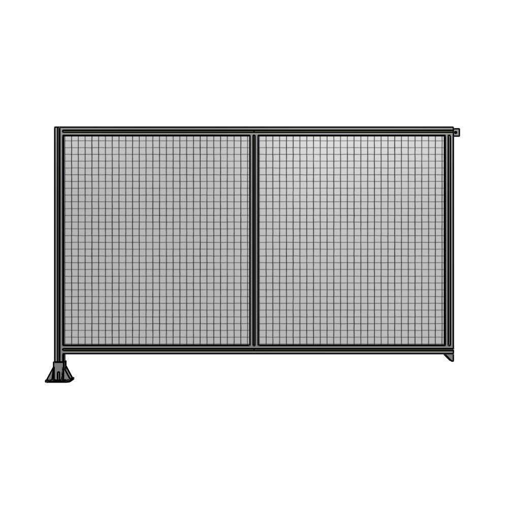 B1-1400-2200-0150-TYMFK DOUBLE PANEL-LEG ON LEFT, TIE PLATE AND ANGLE ON RIGHT 1400MM X 2200MM  1" MESH, FULLY ASSEMBLED
