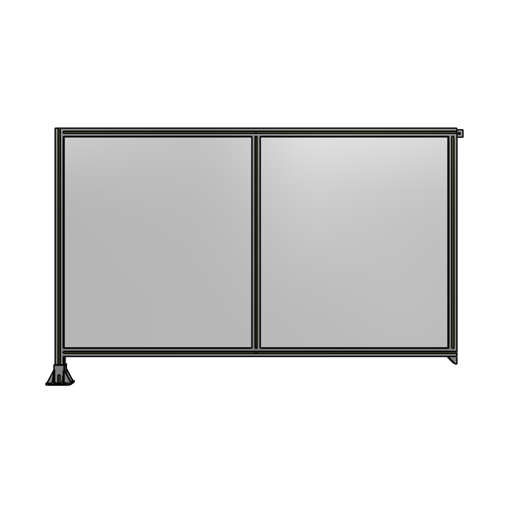 B1-1400-2200-0150-TYPFA DOUBLE PANEL-LEG ON LEFT, TIE PLATE AND ANGLE ON RIGHT 1400MM X 2200MM 1/4" POLYCARBONATE, AS A KIT