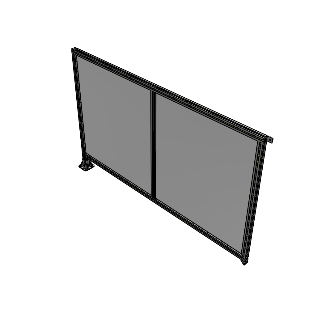 B1-1400-2200-0150-TYPFA DOUBLE PANEL-LEG ON LEFT, TIE PLATE AND ANGLE ON RIGHT 1400MM X 2200MM 1/4" POLYCARBONATE, AS A KIT