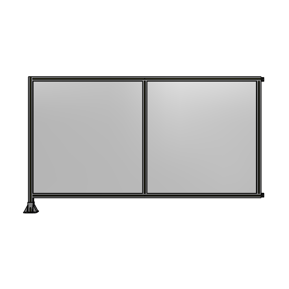 B1-1400-2400-0150-HYPFA DOUBLE PANEL-LEG ON LEFT, HINGE ON RIGHT 1400MM X 2400MM 1/4" POLYCARBONATE, AS A KIT
