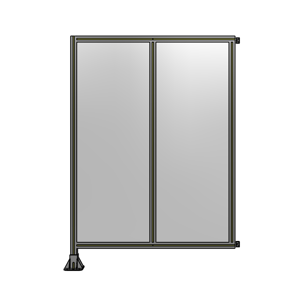 B1-1700-1200-0150-HYPFK DOUBLE PANEL-LEG ON LEFT, HINGE ON RIGHT 1700MM X 1200MM  1/4" POLYCARB, ASSEMBLED