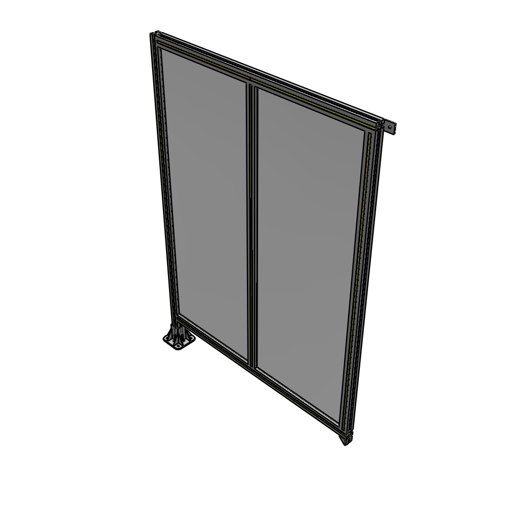 B1-1700-1200-0150-TYPFA DOUBLE PANEL-LEG ON LEFT, TIE PLATE AND ANGLE ON RIGHT 1700MM X 1200MM 1/4" POLYCARBONATE, AS A KIT