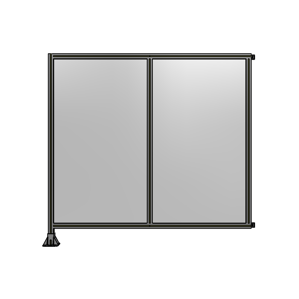 B1-1700-1800-0150-HYPFK DOUBLE PANEL-LEG ON LEFT, HINGE ON RIGHT 1700MM X 1800MM  1/4" POLYCARBONATE, AS A KIT