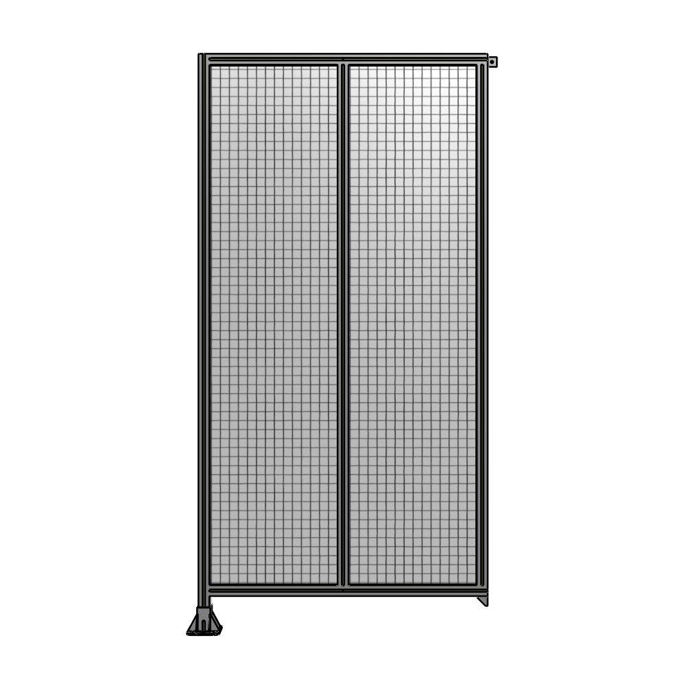 B1-2400-1200-0150-TYMFA DOUBLE PANEL-LEG ON LEFT, TIE PLATE AND ANGLE ON RIGHT 2400MM X 1200MM  1" MESH, FULLY ASSEMBLED