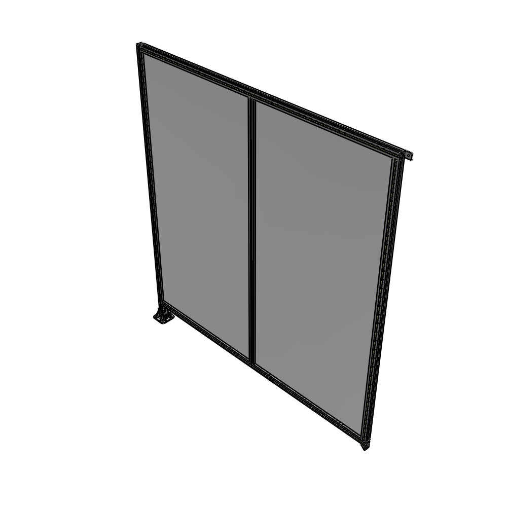 B1-2400-2200-0150-TYPFA DOUBLE PANEL-LEG ON LEFT, TIE PLATE AND ANGLE ON RIGHT 2400MM X 2200MM  1/4" POLYCARBONATE, AS A KIT