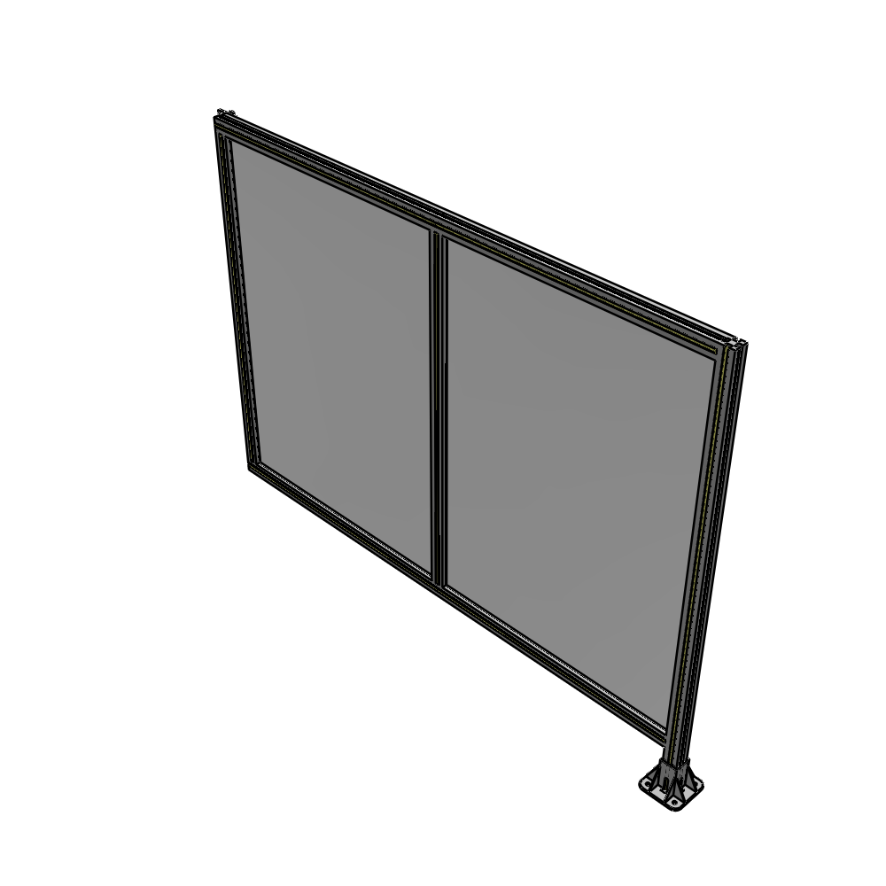 B2-1400-1800-0150-HYPFA DOUBLE PANEL-LEG ON RIGHT, HINGE ON LEFT 1400MM X 1800MM  1/4" POLYCARB, ASSEMBLED