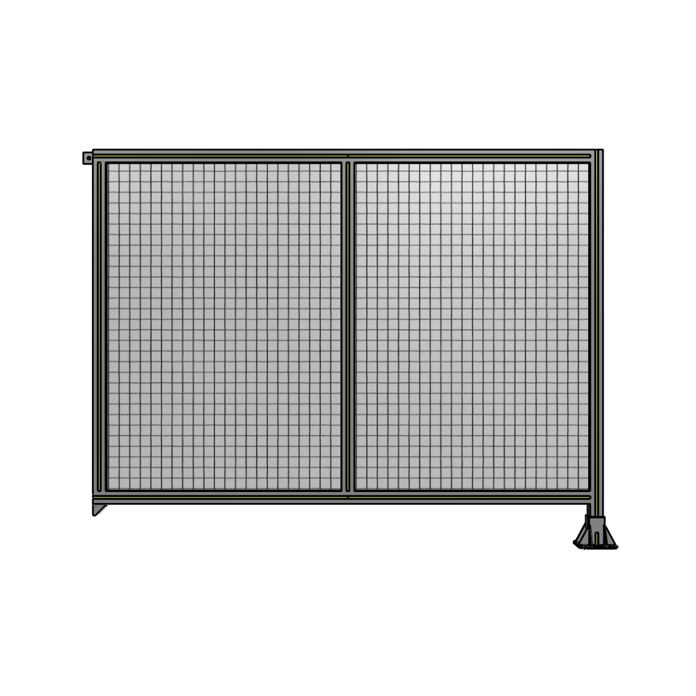 B2-1400-1800-0150-TYMFA DOUBLE PANEL-LEG ON RIGHT, TIE PLATE AND ANGLE ON LEFT 1400MM X 1800MM 1" MESH, FULLY ASSEMBLED