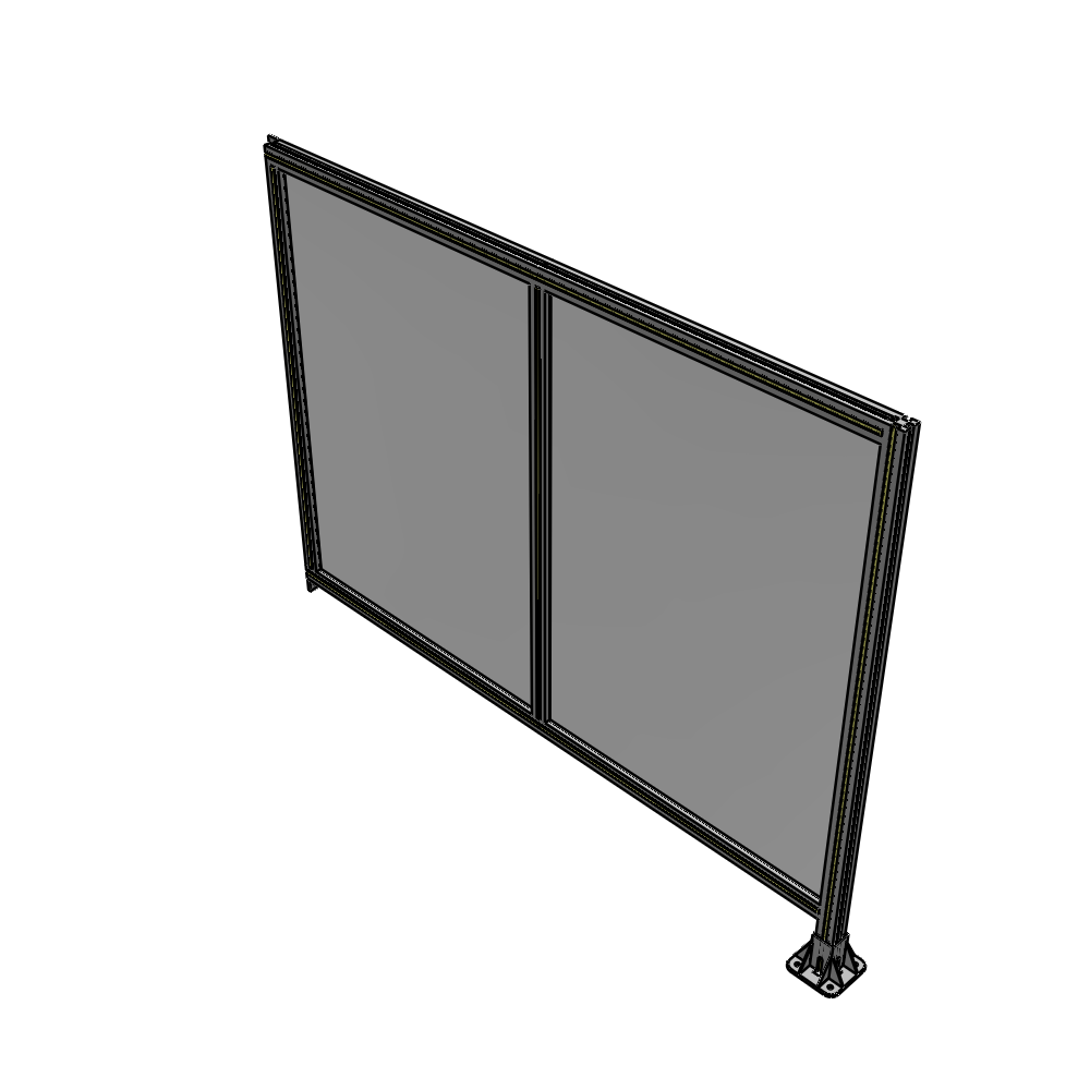 B2-1400-1800-0150-TYPFK DOUBLE PANEL-LEG ON RIGHT, TIE PLATE AND ANGLE ON LEFT 1400MM X 1800MM  1/4" POLYCARBONATE, AS A KIT