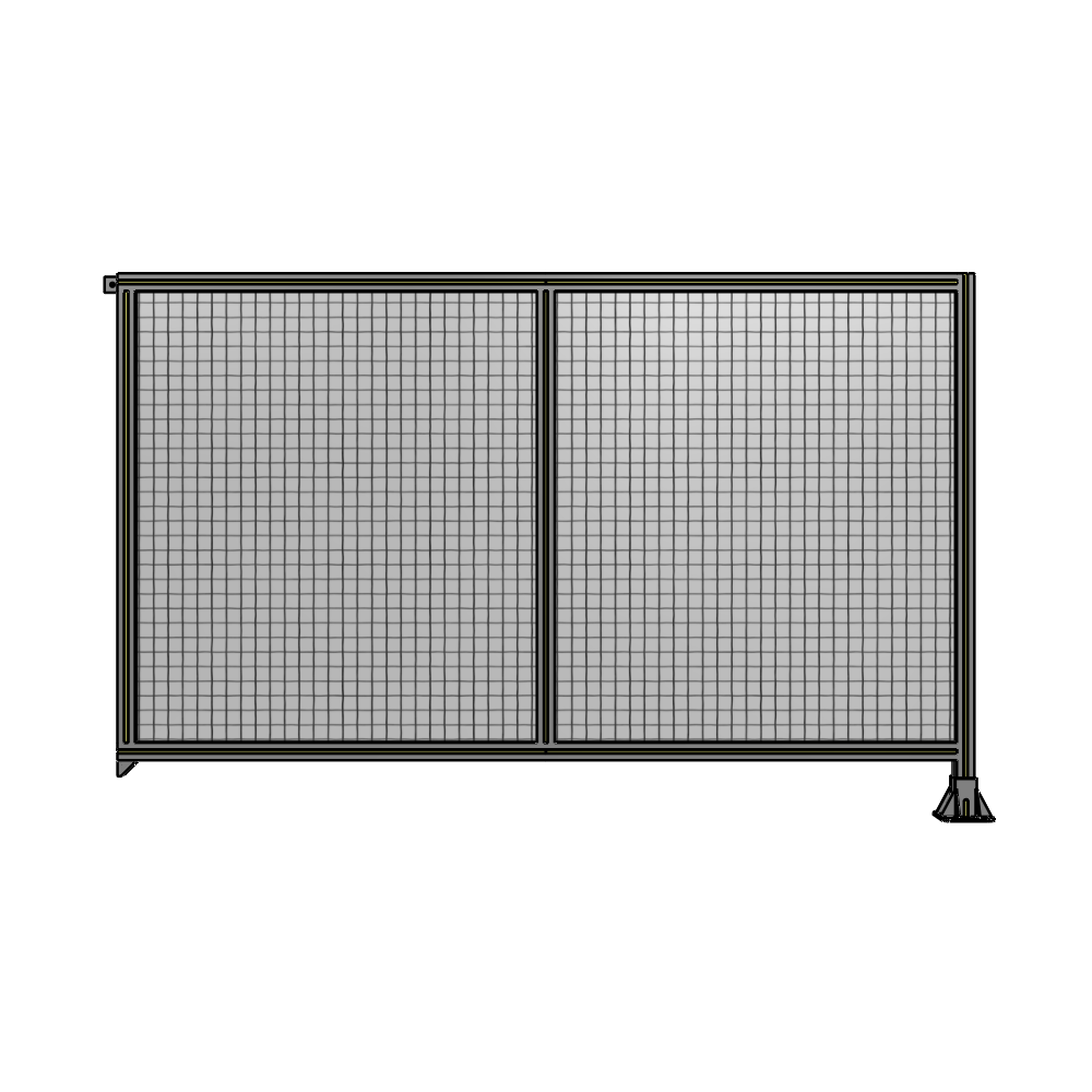 B2-1400-2200-0150-TYMFK DOUBLE PANEL-LEG ON RIGHT, TIE PLATE AND ANGLE ON LEFT 1400MM X 2200MM 1" MESH, FULLY ASSEMBLED
