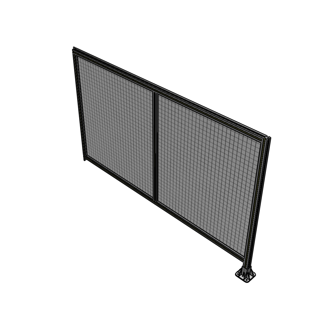 B2-1400-2200-0150-TYMFK DOUBLE PANEL-LEG ON RIGHT, TIE PLATE AND ANGLE ON LEFT 1400MM X 2200MM 1" MESH, FULLY ASSEMBLED