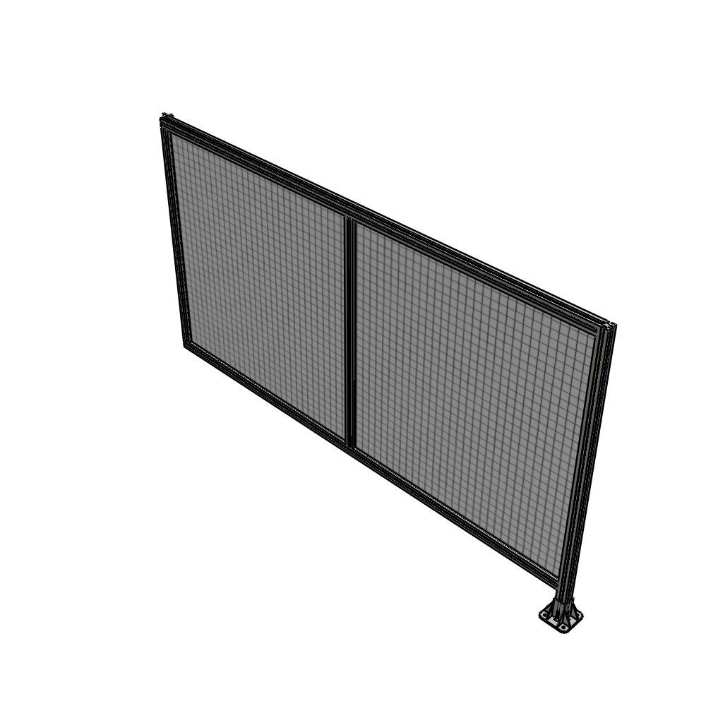 B2-1400-2400-0150-HYMFK DOUBLE PANEL-LEG ON RIGHT, HINGE ON LEFT 1400MM X 2400MM  1" MESH, FULLY ASSEMBLED