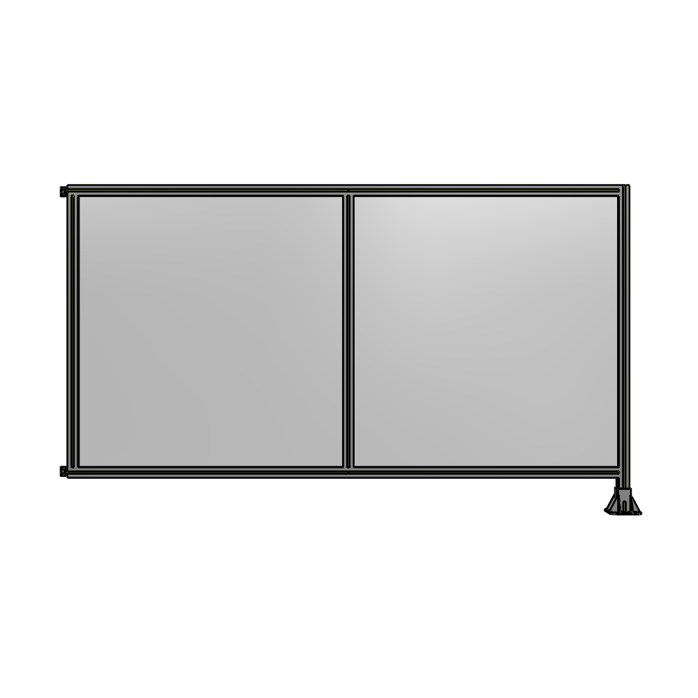 B2-1400-2400-0150-HYPFA DOUBLE PANEL-LEG ON RIGHT, HINGE ON LEFT 1400MM X 2400MM 1/4" POLYCARBONATE, AS A KIT