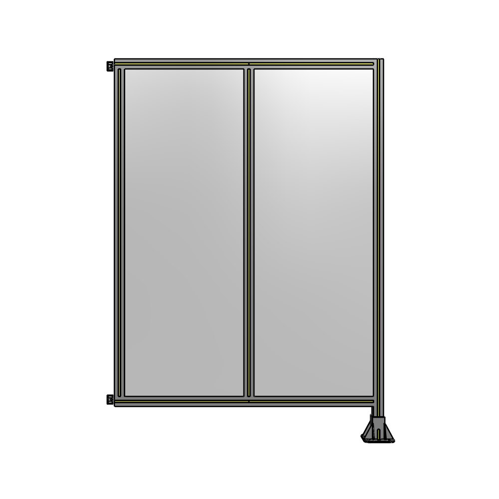 B2-1700-1200-0150-HYPFK DOUBLE PANEL-LEG ON RIGHT, HINGE ON LEFT 1700MM X 1200MM 1/4" POLYCARB, ASSEMBLED