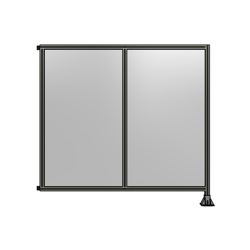 B2-1700-1800-0150-HYPFK DOUBLE PANEL-LEG ON RIGHT, HINGE ON LEFT 1700MM X 1800MM  1/4" POLYCARBONATE, AS A KIT