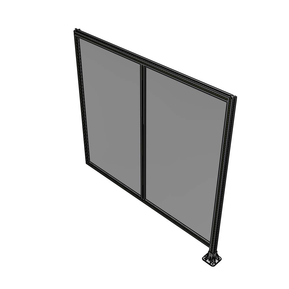 B2-1700-1800-0150-HYPFK DOUBLE PANEL-LEG ON RIGHT, HINGE ON LEFT 1700MM X 1800MM  1/4" POLYCARBONATE, AS A KIT