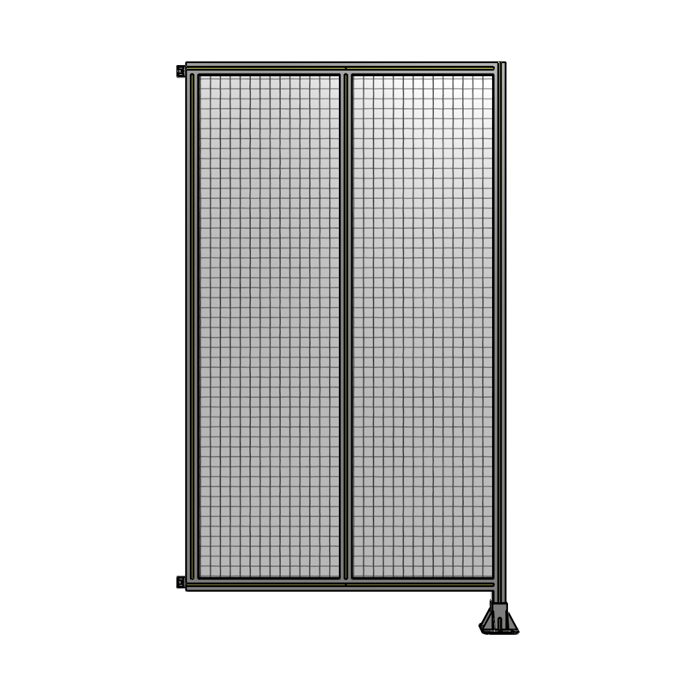 B2-2135-1200-0150-HYMFK DOUBLE PANEL-LEG ON RIGHT, HINGE ON LEFT 2135MM X 1200MM  1" MESH, FULLY ASSEMBLED