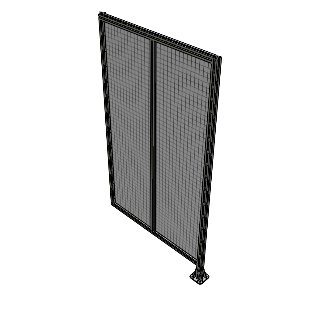 B2-2135-1200-0150-HYMFK DOUBLE PANEL-LEG ON RIGHT, HINGE ON LEFT 2135MM X 1200MM  1" MESH, FULLY ASSEMBLED