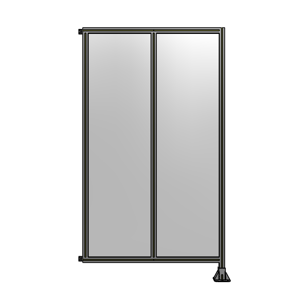B2-2135-1200-0150-HYPFA DOUBLE PANEL-LEG ON RIGHT, HINGE ON LEFT 2135MM X 1200MM  1/4" POLYCARBONATE, AS A KIT