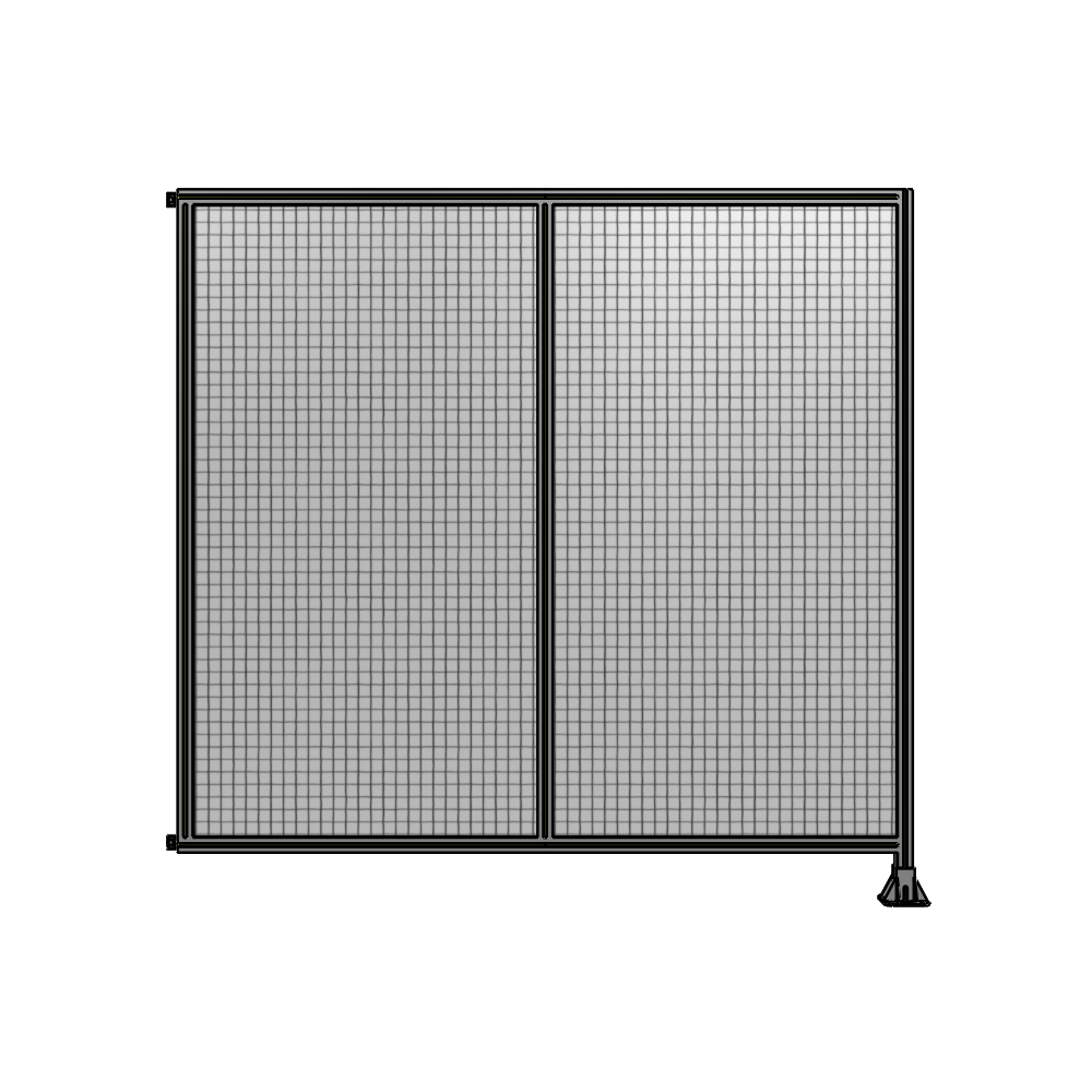 B2-2135-2200-0150-HYMFK DOUBLE PANEL-LEG ON RIGHT, HINGE ON LEFT 2135MM X 2200MM 1" MESH, FULLY ASSEMBLED