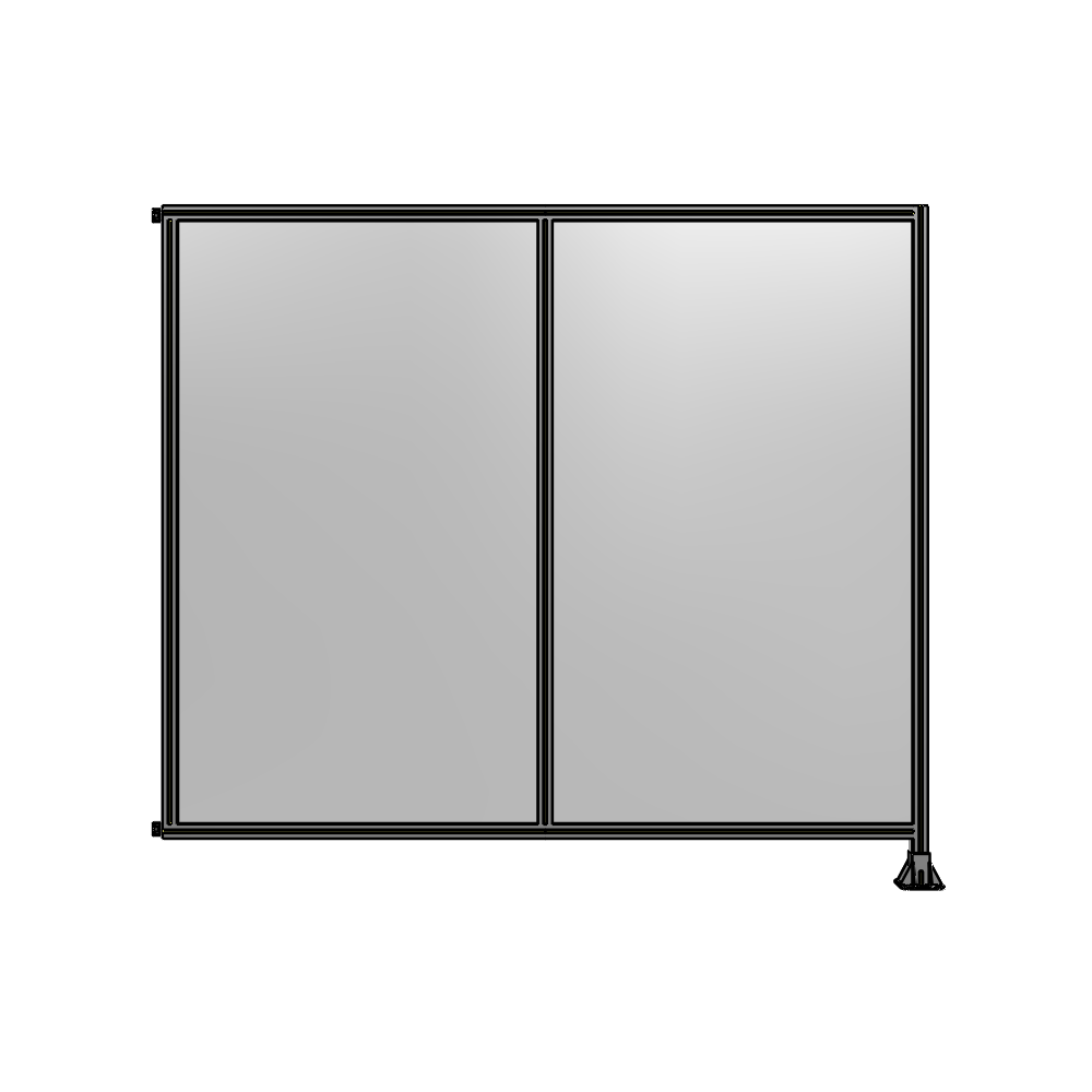B2-2135-2400-0150-HYPFK DOUBLE PANEL-LEG ON RIGHT, HINGE ON LEFT 2135MM X 2400MM  1/4" POLYCARBONATE, AS A KIT