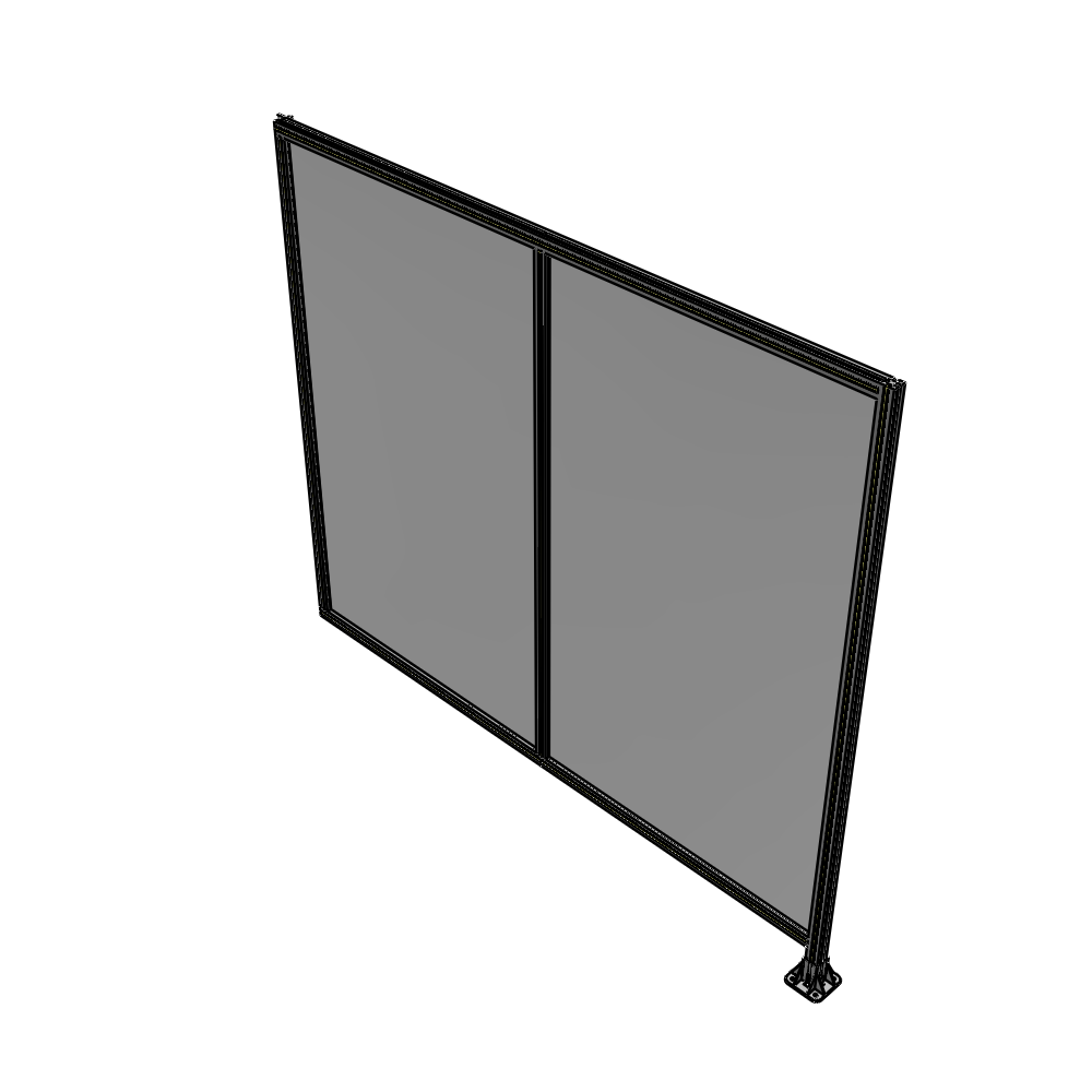 B2-2135-2400-0150-HYPFK DOUBLE PANEL-LEG ON RIGHT, HINGE ON LEFT 2135MM X 2400MM  1/4" POLYCARBONATE, AS A KIT