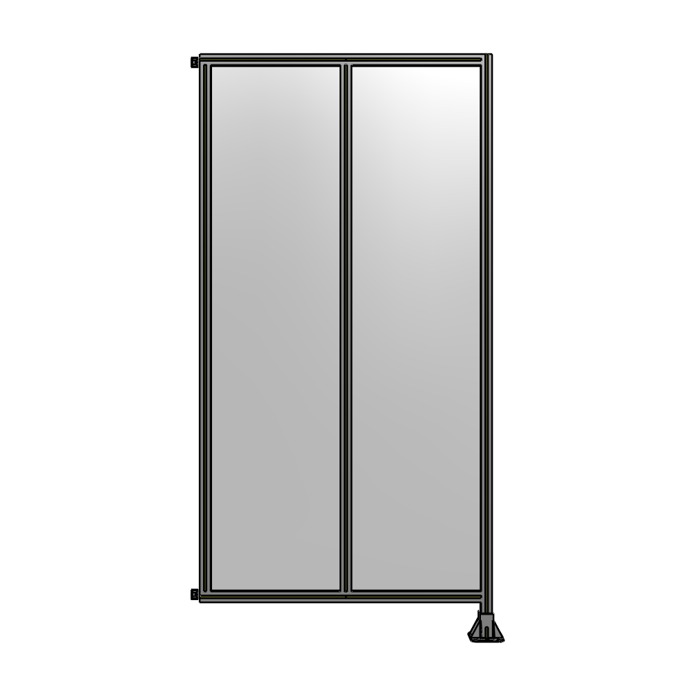B2-2400-1200-0150-HYPFK DOUBLE PANEL-LEG ON RIGHT, HINGE ON LEFT 2400MM X 1200MM 1/4" POLYCARBONATE, AS A KIT