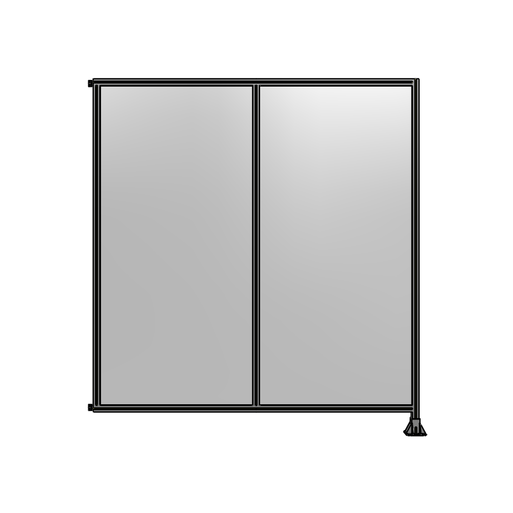 B2-2400-2200-0150-HYPFK DOUBLE PANEL-LEG ON RIGHT, HINGE ON LEFT 2400MM X 2200MM 1/4" POLYCARB, ASSEMBLED