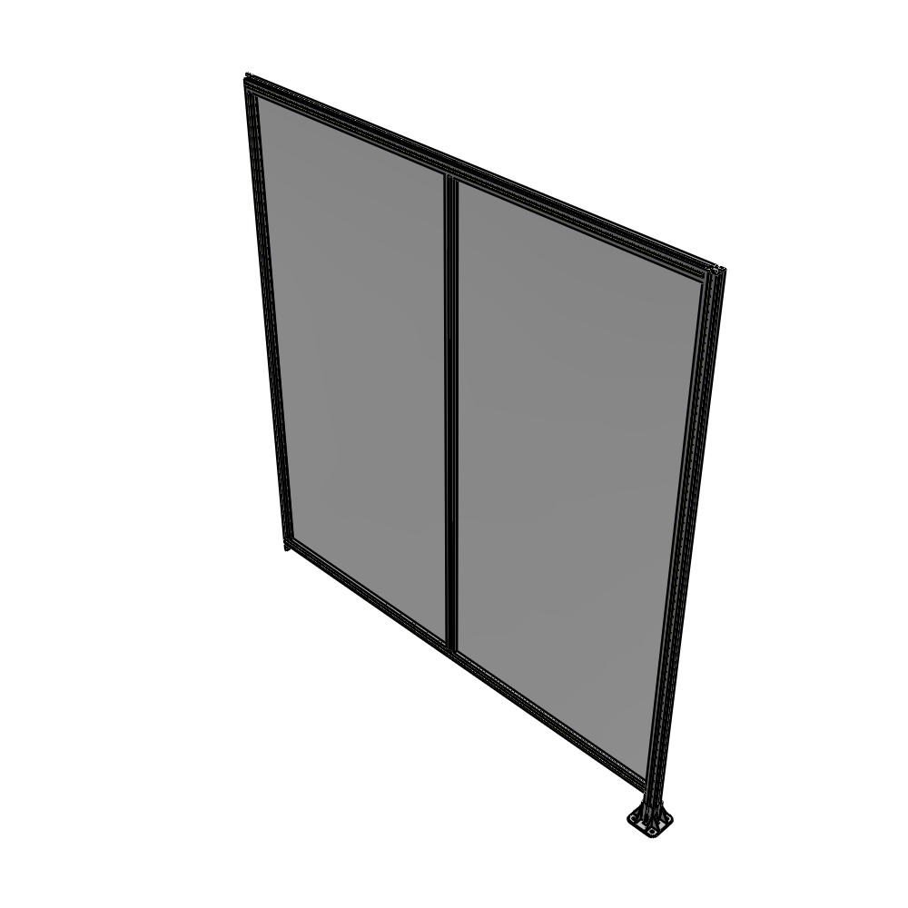 B2-2400-2200-0150-TYPFA DOUBLE PANEL-LEG ON RIGHT, TIE PLATE AND ANGLE ON LEFT 2400MM X 2200MM  1/4" POLYCARBONATE, AS A KIT