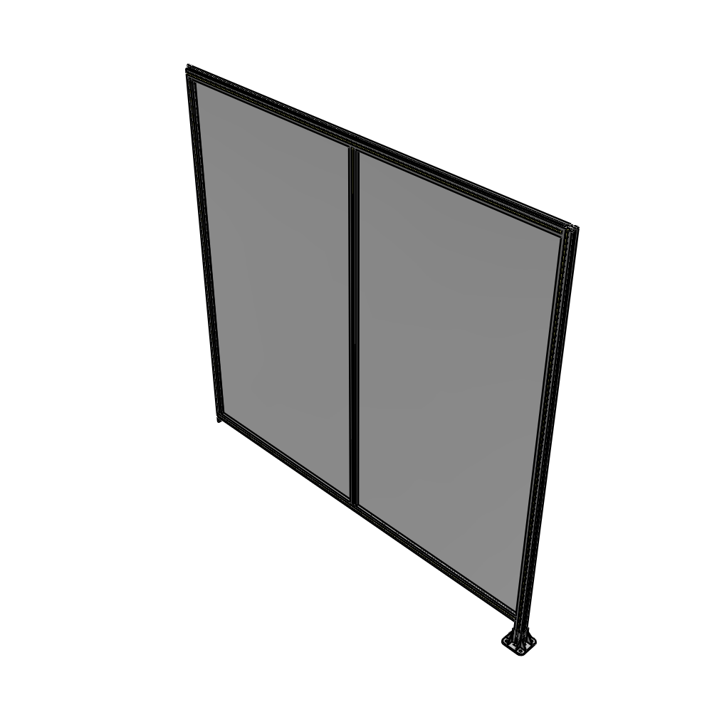 B2-2400-2400-0150-TYPFK DOUBLE PANEL-LEG ON RIGHT, TIE PLATE AND ANGLE ON LEFT 2400MM X 2400MM 1/4" POLYCARBONATE, AS A KIT