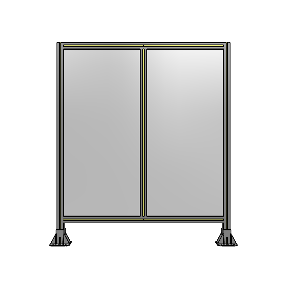 B3-1400-1200-0150-ZYPFA DOUBLE PANEL-LEG ON EACH SIDE  1400MM X 1200MM  1/4" POLYCARBONATE, FULLY ASSEMBLED